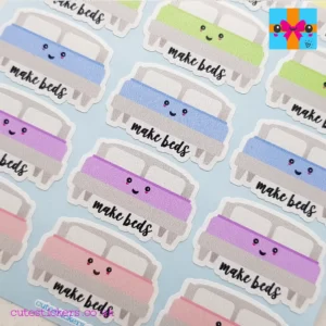 change beds planner stickers