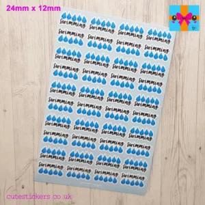 swimming lessons planner stickers
