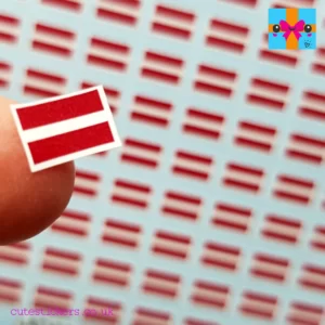 Flag of Latvian mini stickers