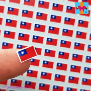 Flag of taiwan mini stickers