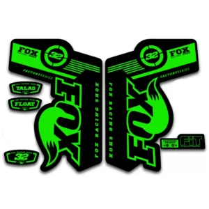 Fox 32 Talas Fork Stickers 2011 2014 fluorescent green