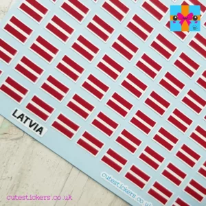 Latvian Flag mini stickers