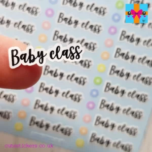 baby class diary stickers