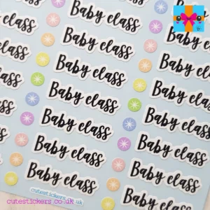 baby class reminder stickers