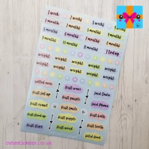 baby milestones stickers