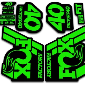 fox 40 2018 grip 2 fork stickers fluorescent green