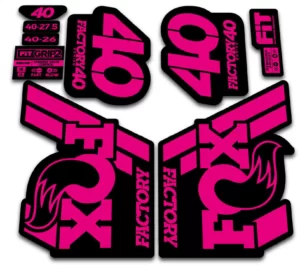 fox 40 2018 grip 2 fork stickers fluorescent pink