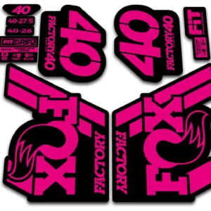 fox 40 2018 grip 2 fork stickers fluorescent pink
