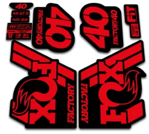 fox 40 2018 grip 2 fork stickers fluorescent red