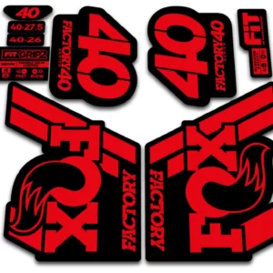 fox 40 2018 grip 2 fork stickers fluorescent red