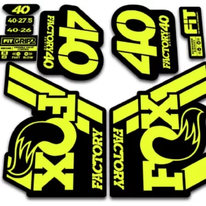 fox 40 2018 grip 2 fork stickers fluorescent yellow