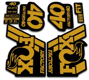 fox 40 2018 grip 2 fork stickers gold