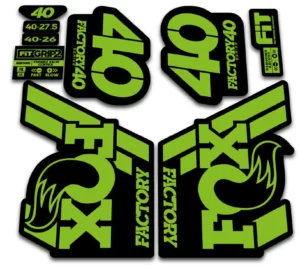 fox 40 2018 grip 2 fork stickers green