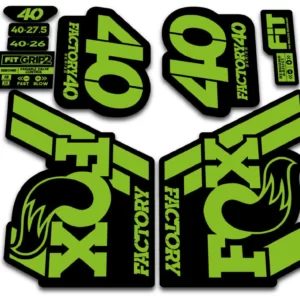 fox 40 2018 grip 2 fork stickers green