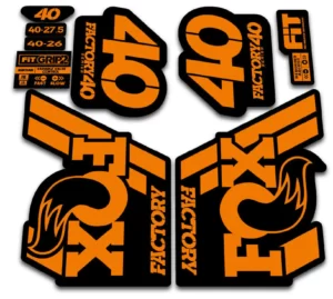 fox 40 2018 grip 2 fork stickers orange