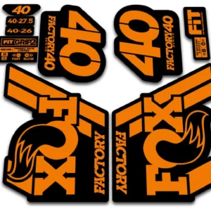 fox 40 2018 grip 2 fork stickers orange