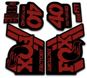 fox 40 2018 grip 2 fork stickers red