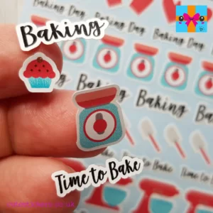 baking day planner stickers
