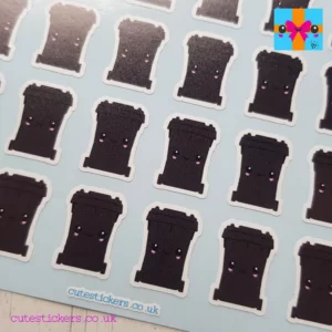 black bins planner stickers