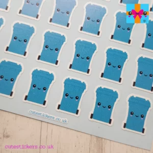 blue bin planner stickers