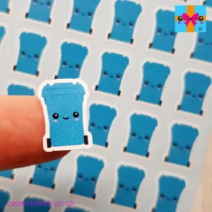 blue wheelie bin planner stickers