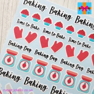 cute kawaii bake planner stickers