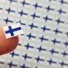 finnish flag mini stickers