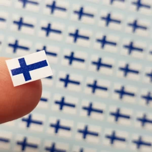 finnish flag mini stickers