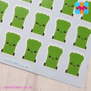 green wheelie bin stickers