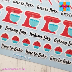 time to bake planner stickers