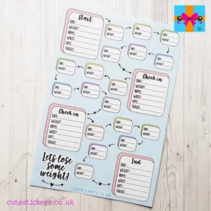 weight loss tracker planner stickers