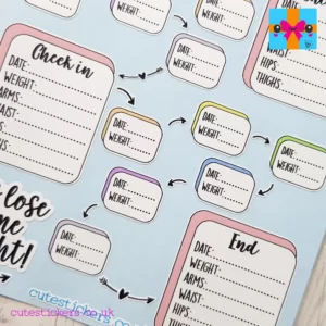 weight loss tracker stickers