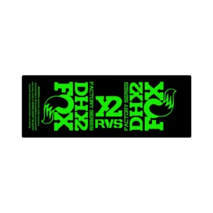 FOX FLOAT DHX2 2017 2020 rear shock sticker fluorescent green