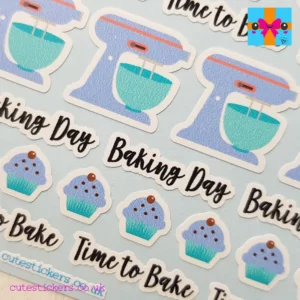 blue baking planner stickers