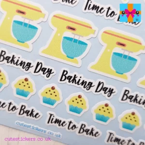 yellow baking planner stickers