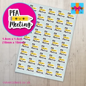 pfa parent friends association meeting planner stickers