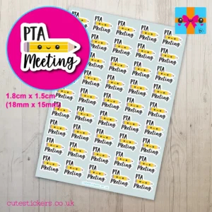 pta meeting planner stickers parent teachers association