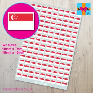singapore flag stickers