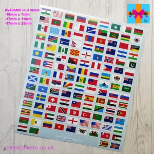 254 Flags of the World planner stickers