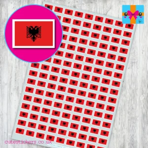 Albanian Flag Stickers