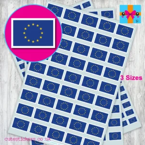 EU European Union Flag Stickers 3 Sizes