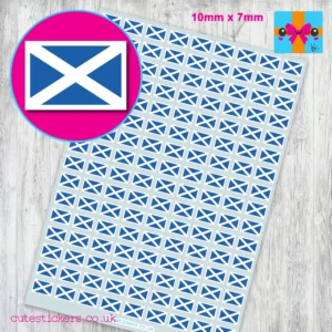 Scottish Flag Stickers 10mm x 7mm