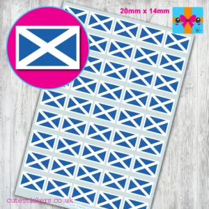 Scottish Flag Stickers 20mm x 14mm