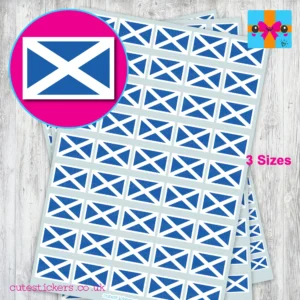 Scottish Flag Stickers 3 sizes Flag of Scotland
