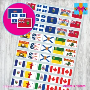canadian province and territory flag stickers 20mm