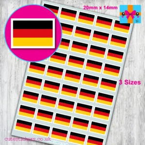 german flag stickers 20mm