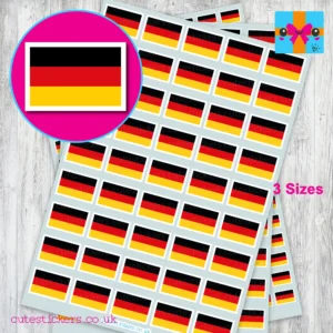 german flag stickers 3 sizes