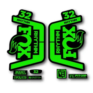 Fox 32 Rhythm Fork Stickers 2018 2019 fluorescent green
