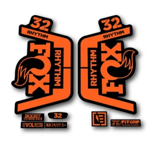 Fox 32 Rhythm Fork Stickers 2018 2019 fluorescent orange