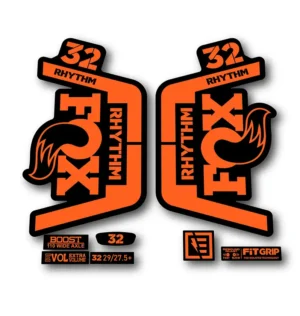 Fox 32 Rhythm Fork Stickers 2018 2019 fluorescent orange